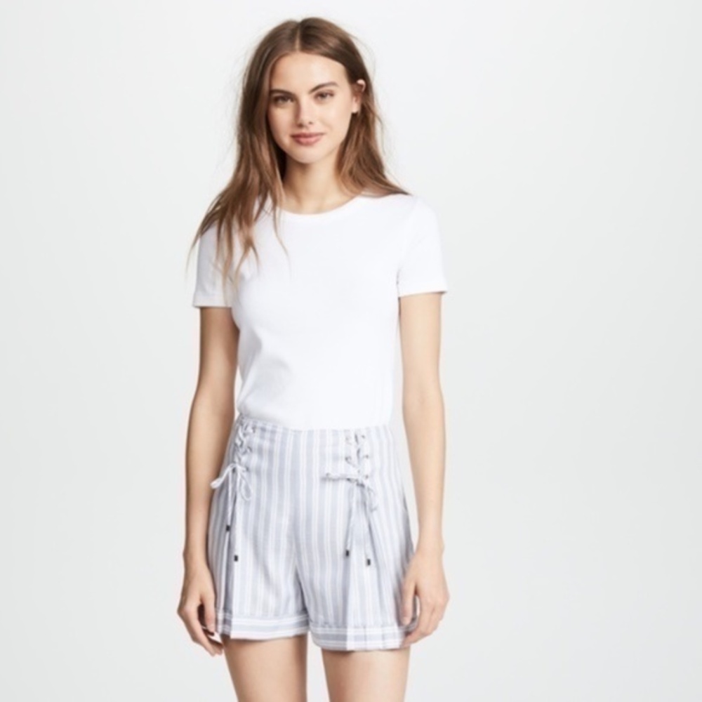 Club Monaco Ditmas Lace-Up Cuffed Shorts sz 4